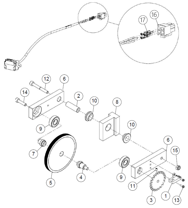 Optical Sensor/Counter Wheel