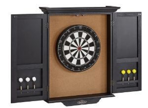 Dart Board Cabinet - Black Wire Brush RRP